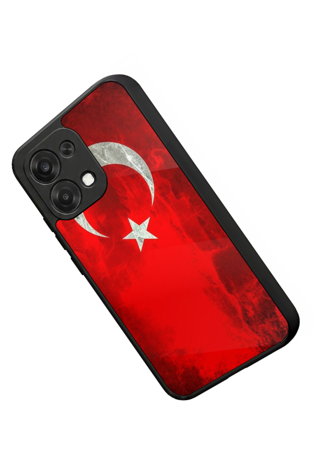 Oppo A6 Pro Uyumlu Türk Bayragi Tasarımlı Glossy Premium Kılıf