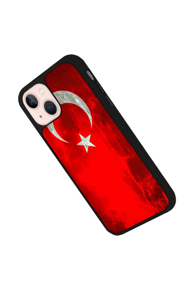 iPhone 13 Mini Uyumlu Türk Bayragi Tasarımlı Glossy Premium Kılıf