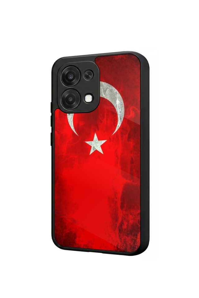 Oppo A6 Pro Uyumlu Türk Bayragi Tasarımlı Glossy Premium Kılıf