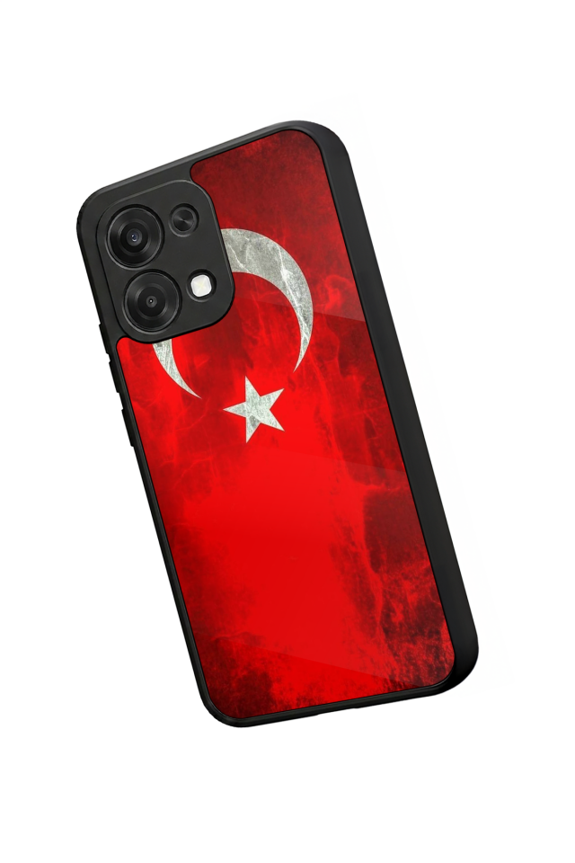 Oppo A6 Pro Uyumlu Türk Bayragi Tasarımlı Glossy Premium Kılıf