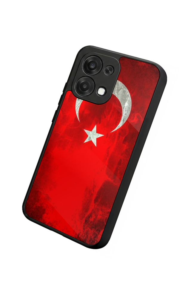 Oppo A6 Pro Uyumlu Türk Bayragi Tasarımlı Glossy Premium Kılıf