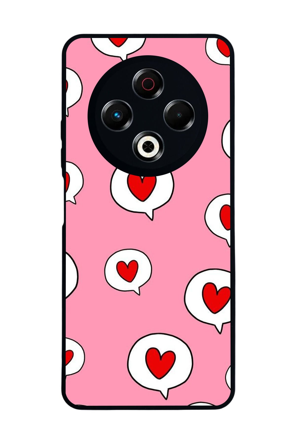 Tecno Spark 30 Uyumlu Kalp Love Tasarımlı Glossy Premium Kılıf