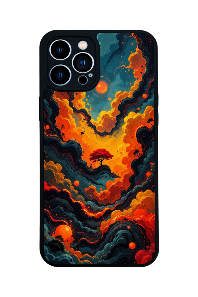 iPhone 12 Pro Max Uyumlu Abstract Tasarımlı Glossy Premium Kılıf