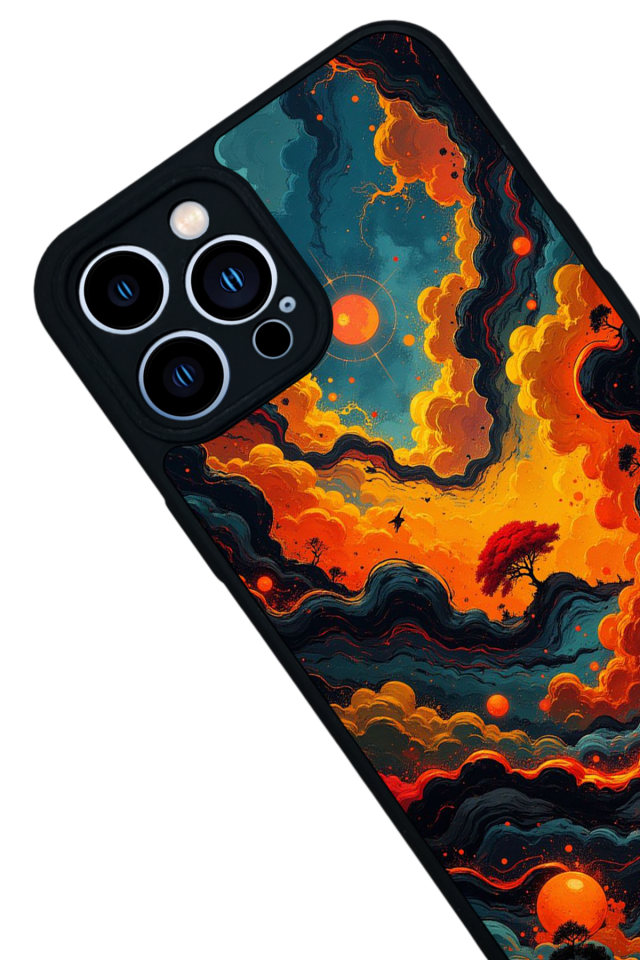 iPhone 12 Pro Max Uyumlu Abstract Tasarımlı Glossy Premium Kılıf