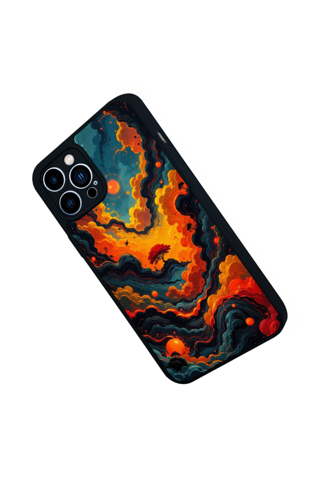 iPhone 12 Pro Max Uyumlu Abstract Tasarımlı Glossy Premium Kılıf