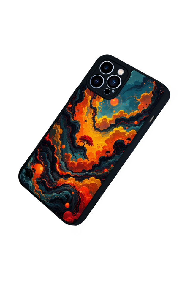 iPhone 12 Pro Max Uyumlu Abstract Tasarımlı Glossy Premium Kılıf