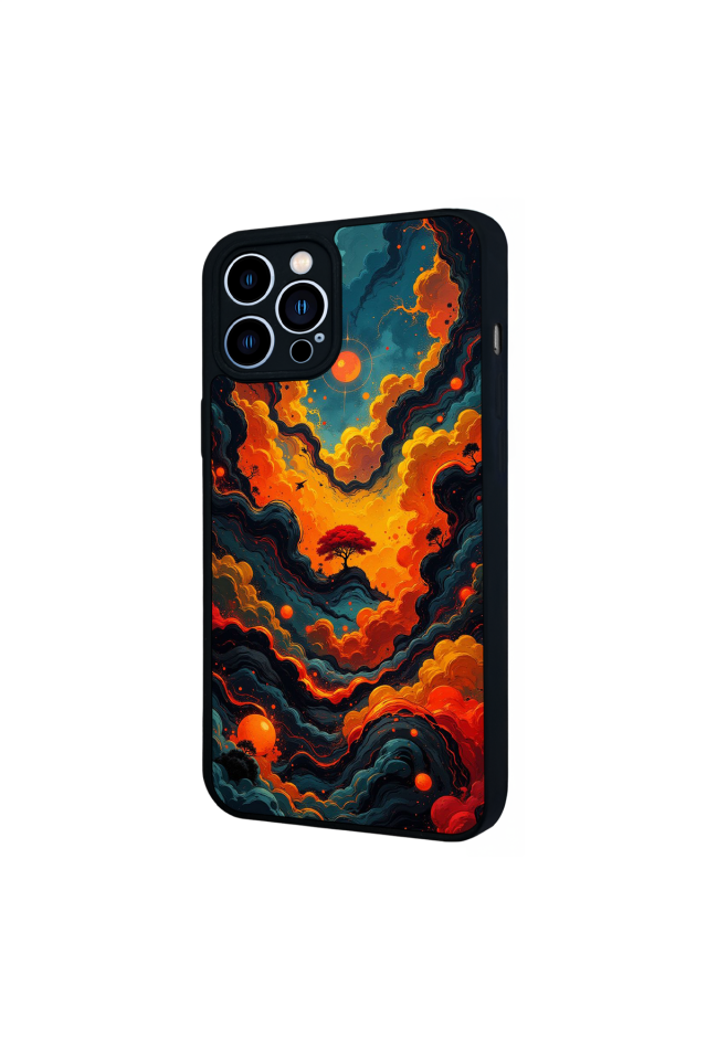 iPhone 12 Pro Max Uyumlu Abstract Tasarımlı Glossy Premium Kılıf