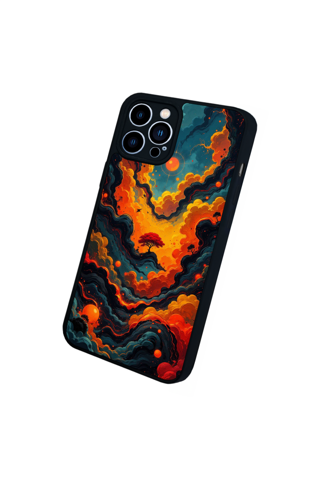 iPhone 12 Pro Max Uyumlu Abstract Tasarımlı Glossy Premium Kılıf