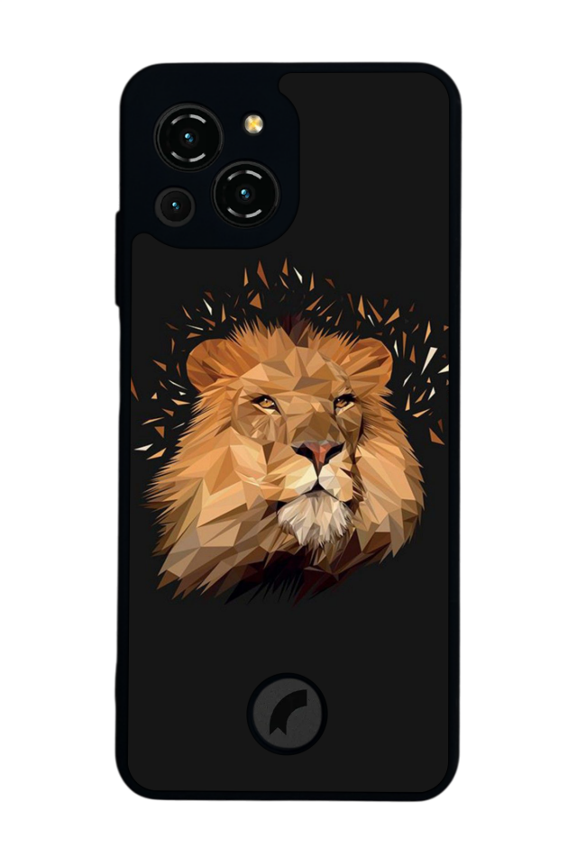 Reeder S23 Pro Max Uyumlu Aslan Tasarımlı Glossy Premium Kılıf
