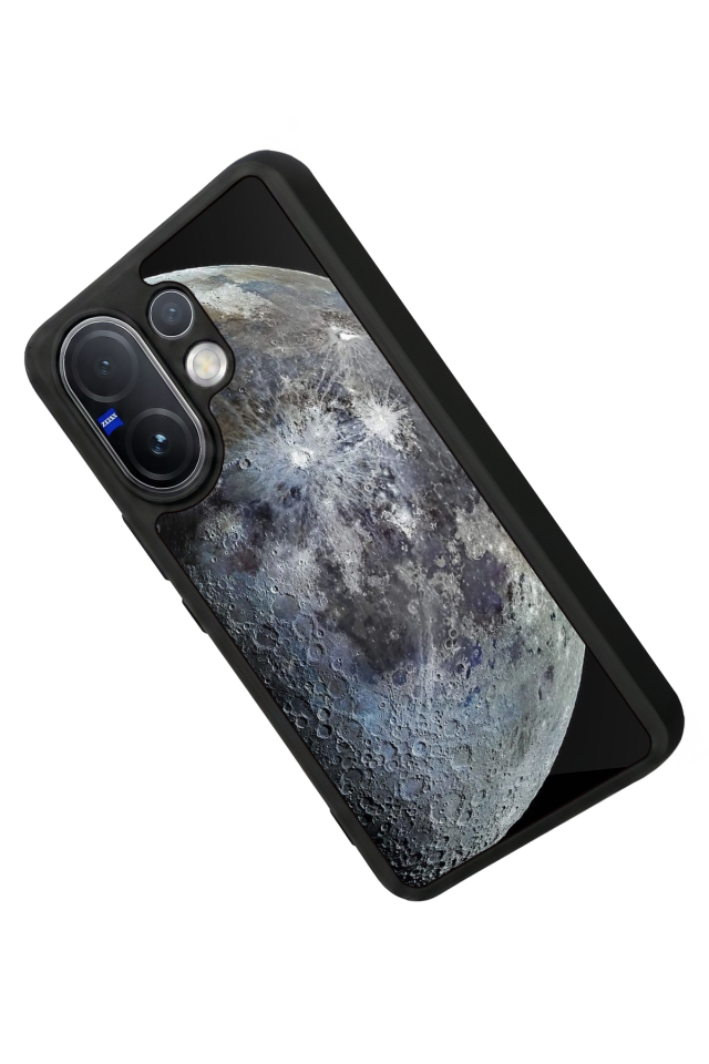 Vivo V60 Uyumlu Ay Tasarımlı Glossy Premium Kılıf