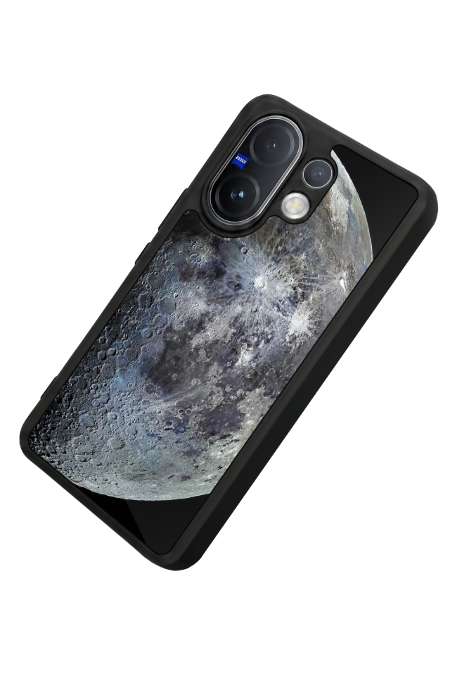 Vivo V60 Uyumlu Ay Tasarımlı Glossy Premium Kılıf