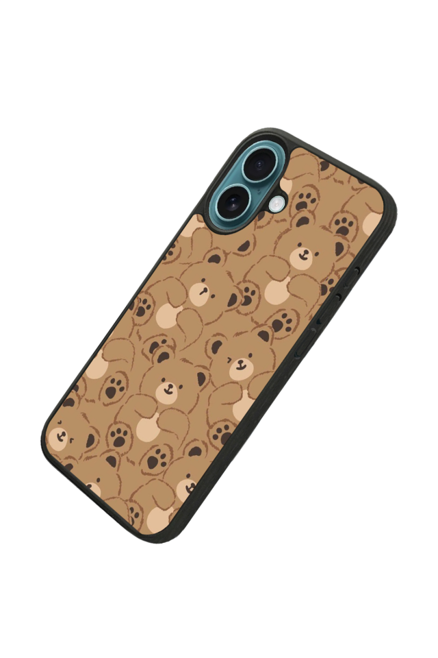 iPhone 16 Uyumlu Ayı Tasarımlı Glossy Premium Kılıf