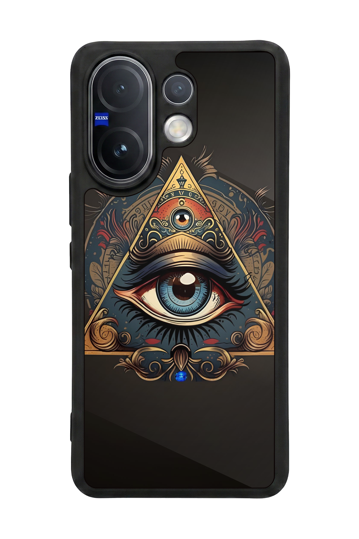 Vivo V60 Uyumlu Göz Tasarımlı Glossy Premium Kılıf
