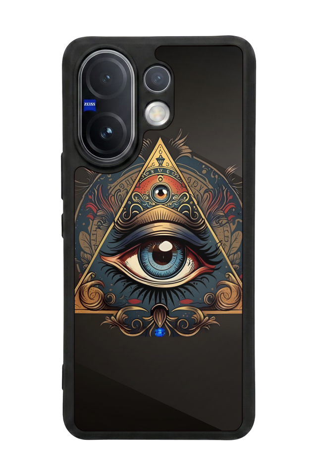 Vivo V60 Uyumlu Göz Tasarımlı Glossy Premium Kılıf