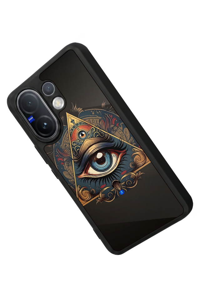Vivo V60 Uyumlu Göz Tasarımlı Glossy Premium Kılıf