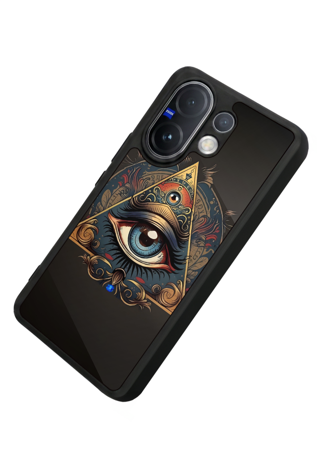 Vivo V60 Uyumlu Göz Tasarımlı Glossy Premium Kılıf