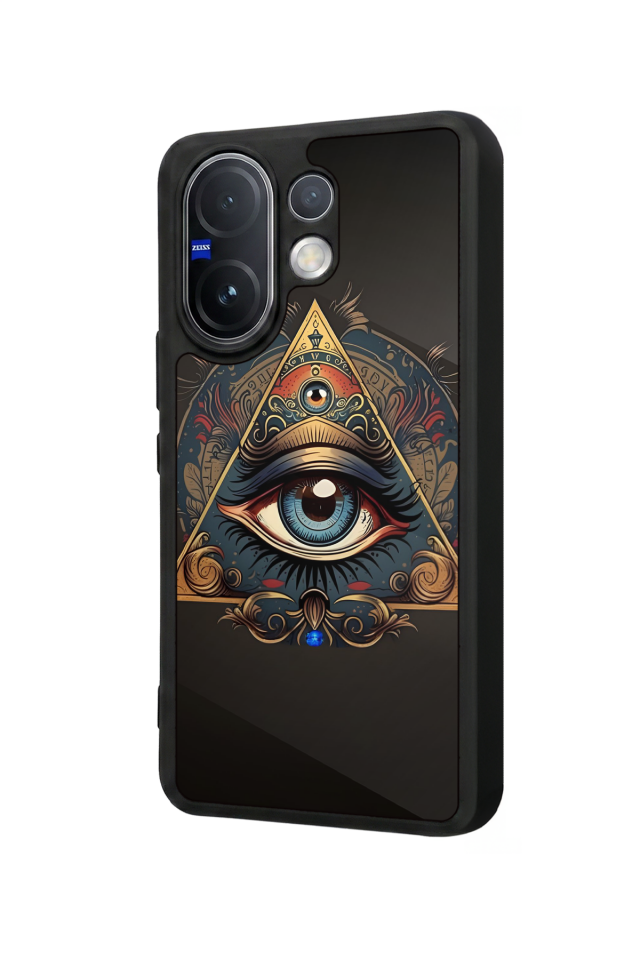 Vivo V60 Uyumlu Göz Tasarımlı Glossy Premium Kılıf