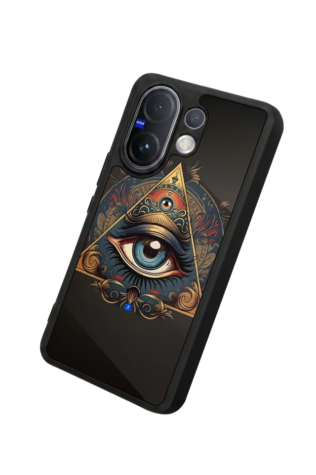 Vivo V60 Uyumlu Göz Tasarımlı Glossy Premium Kılıf