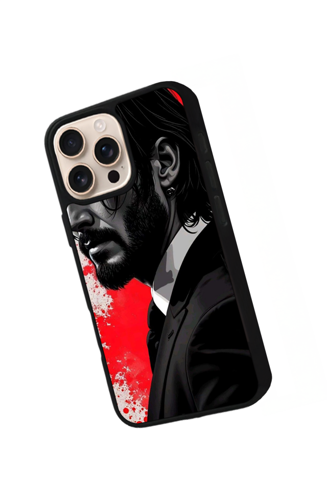 iPhone 16 Pro Max Uyumlu JohnWick Tasarımlı Glossy Premium Kılıf