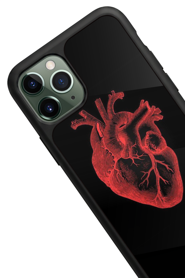 iPhone 11 Pro Max Uyumlu Kalp Love Tasarımlı Glossy Premium Kılıf