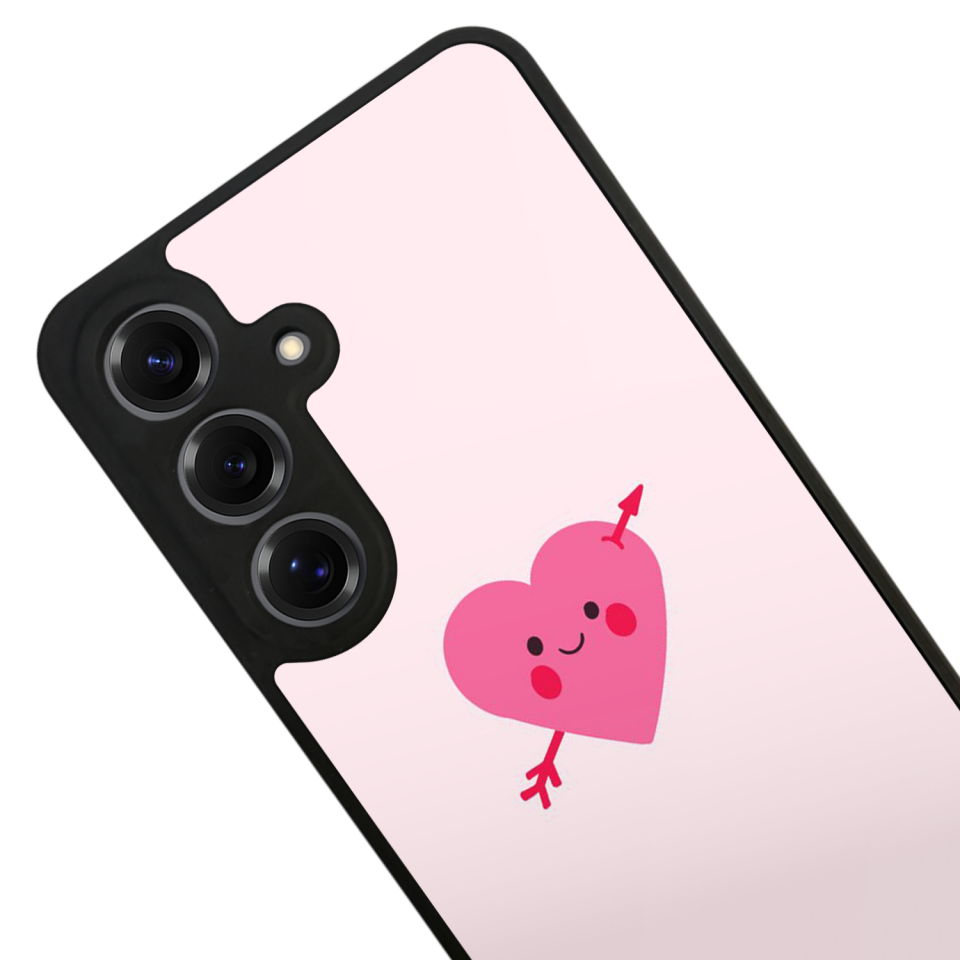 Samsung Galaxy S25 Uyumlu Kalp Love Tasarımlı Glossy Premium Kılıf