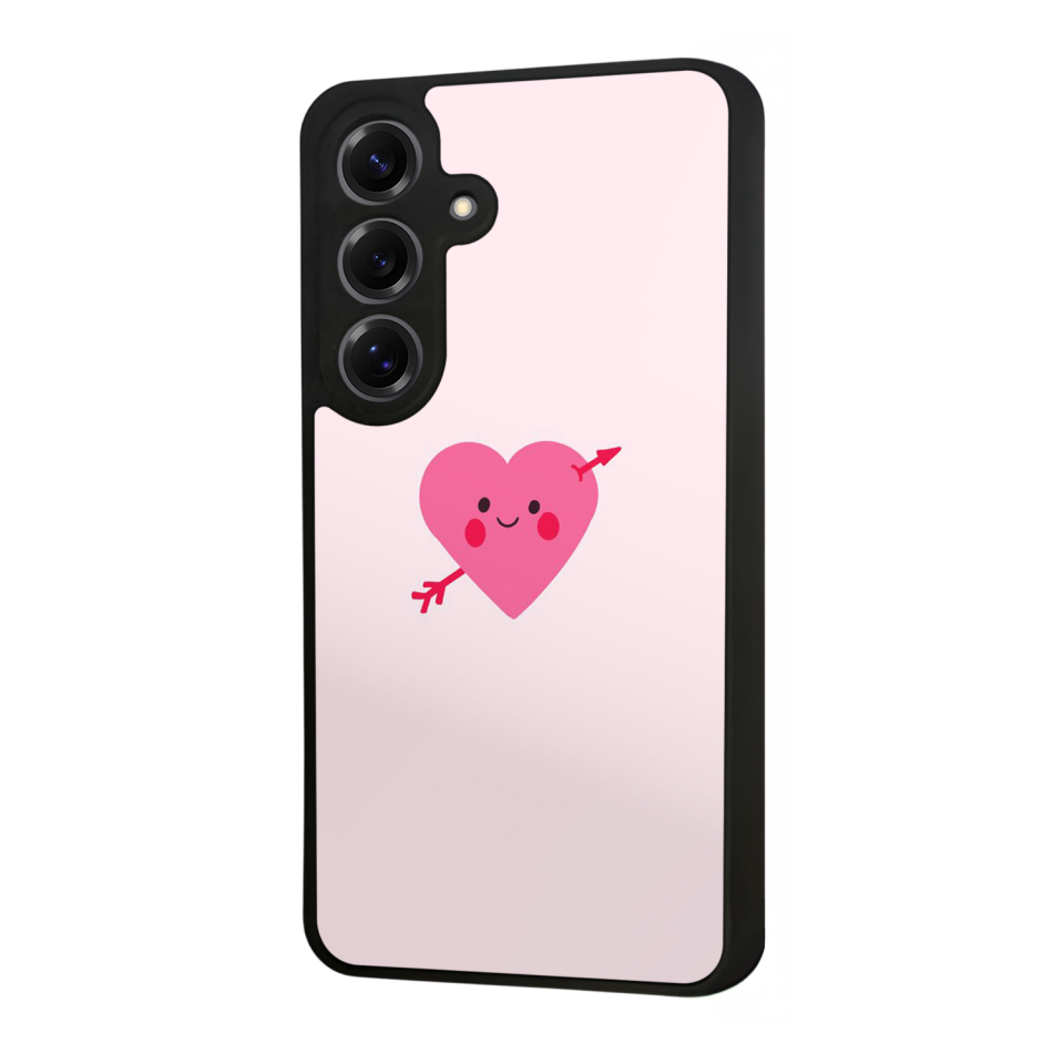 Samsung Galaxy S25 Uyumlu Kalp Love Tasarımlı Glossy Premium Kılıf