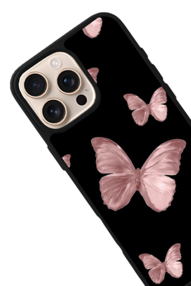 iPhone 14 Pro Max Uyumlu Kelebek Tasarımlı Glossy Premium Kılıf
