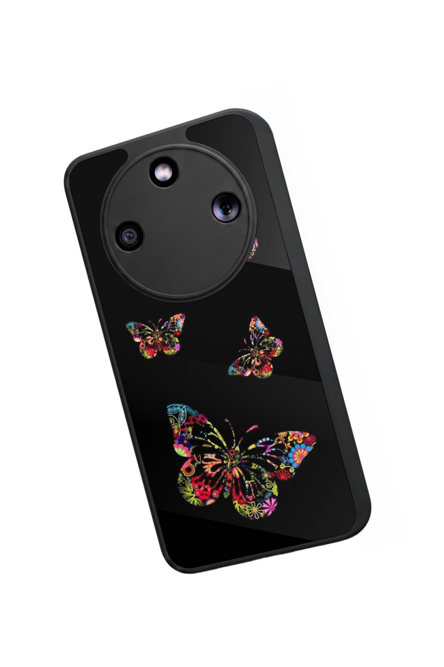 Honor Magic 8 Lite Uyumlu Kelebek Tasarımlı Glossy Premium Kılıf