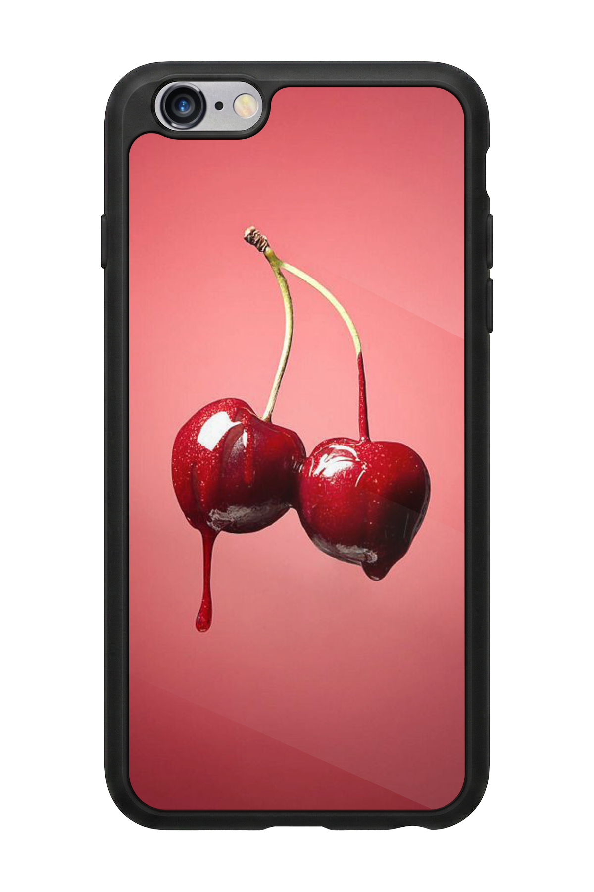 iPhone 6 Plus Uyumlu Kiraz Tasarımlı Glossy Premium Kılıf