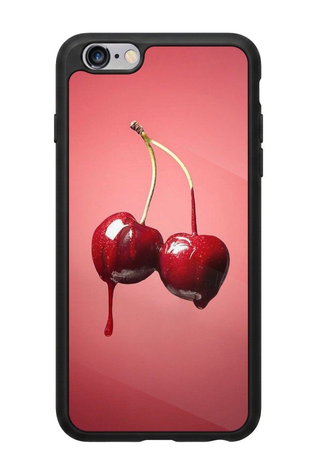iPhone 6 Plus Uyumlu Kiraz Tasarımlı Glossy Premium Kılıf