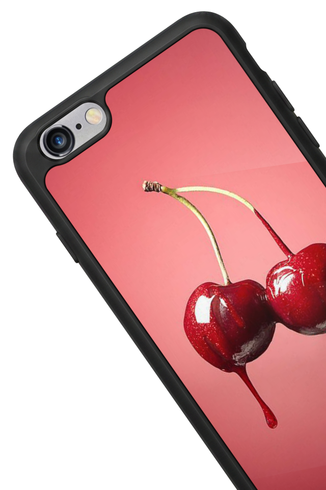 iPhone 6 Plus Uyumlu Kiraz Tasarımlı Glossy Premium Kılıf