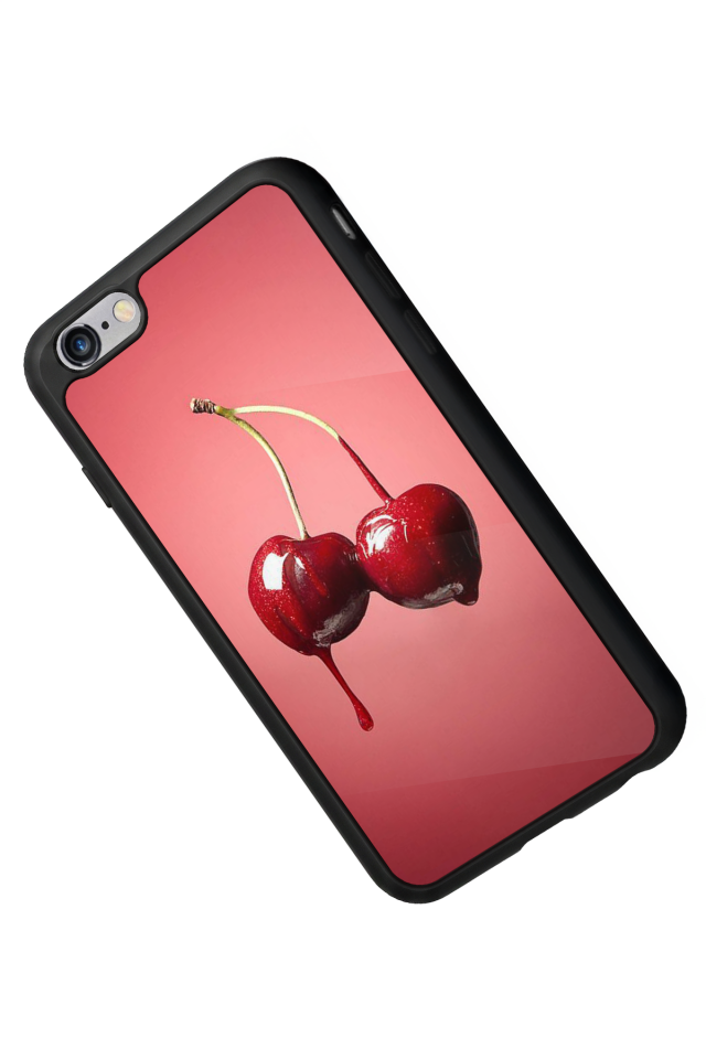 iPhone 6 Plus Uyumlu Kiraz Tasarımlı Glossy Premium Kılıf