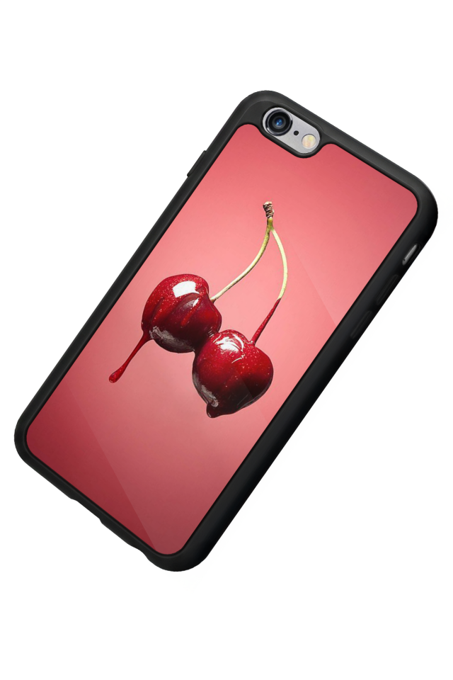 iPhone 6 Plus Uyumlu Kiraz Tasarımlı Glossy Premium Kılıf