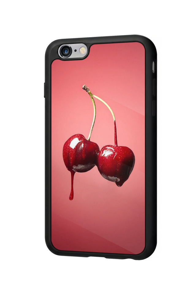 iPhone 6 Plus Uyumlu Kiraz Tasarımlı Glossy Premium Kılıf