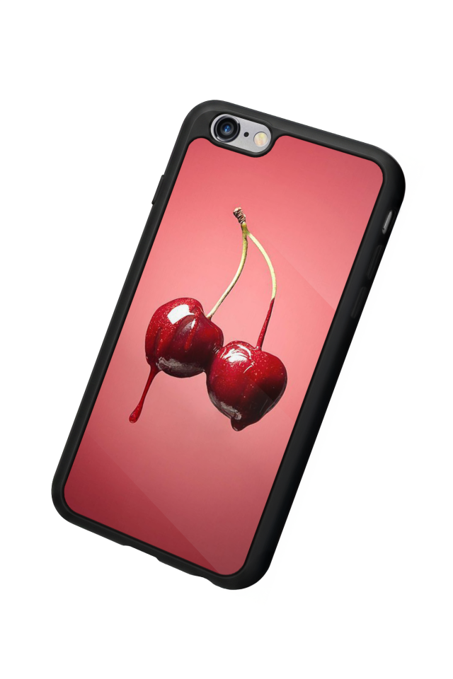 iPhone 6 Plus Uyumlu Kiraz Tasarımlı Glossy Premium Kılıf