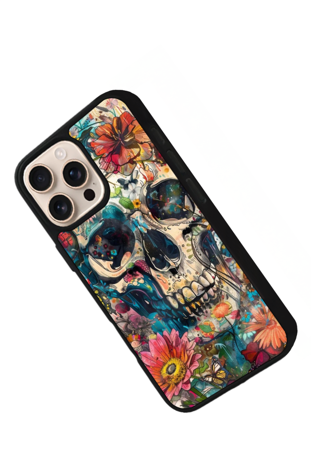 iPhone 16 Pro Max Uyumlu KuruKafa Tasarımlı Glossy Premium Kılıf