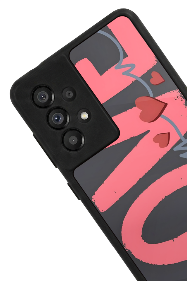 Samsung Galaxy A73 Uyumlu Love Tasarımlı Glossy Premium Kılıf