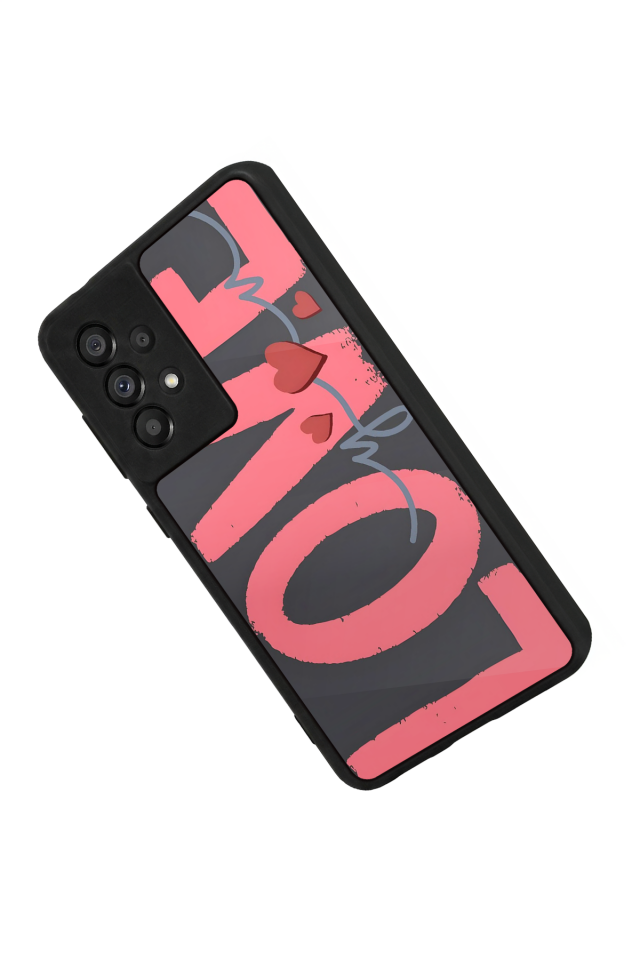 Samsung Galaxy A73 Uyumlu Love Tasarımlı Glossy Premium Kılıf
