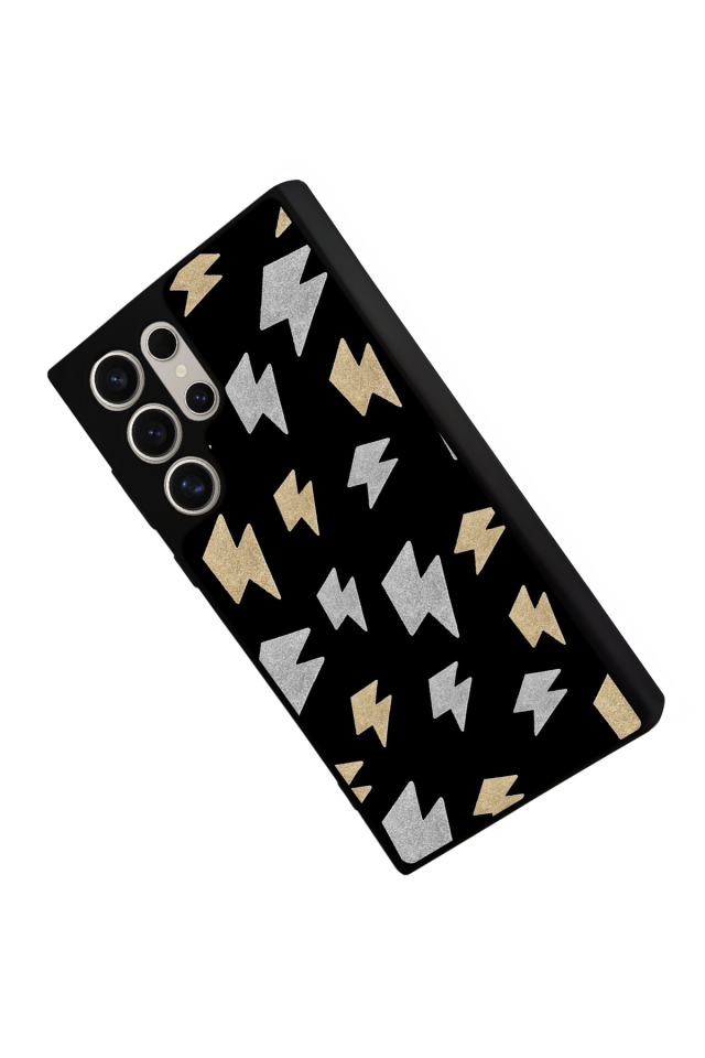 Samsung Galaxy S22 Ultra Uyumlu Simsek Tasarımlı Glossy Premium Kılıf