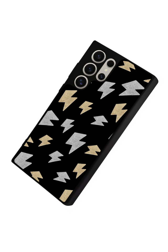 Samsung Galaxy S22 Ultra Uyumlu Simsek Tasarımlı Glossy Premium Kılıf