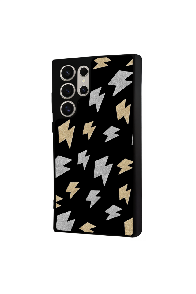 Samsung Galaxy S22 Ultra Uyumlu Simsek Tasarımlı Glossy Premium Kılıf