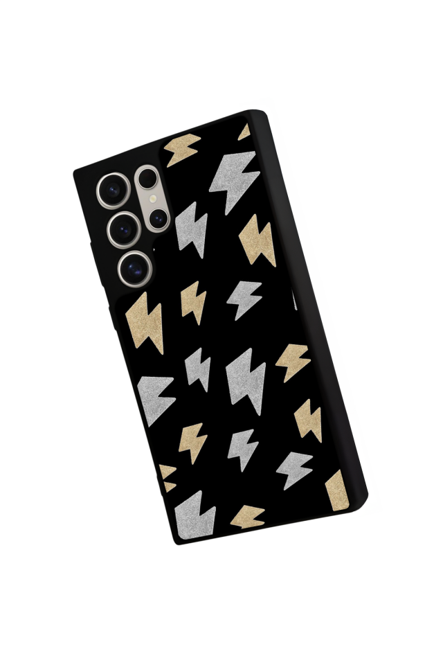 Samsung Galaxy S22 Ultra Uyumlu Simsek Tasarımlı Glossy Premium Kılıf