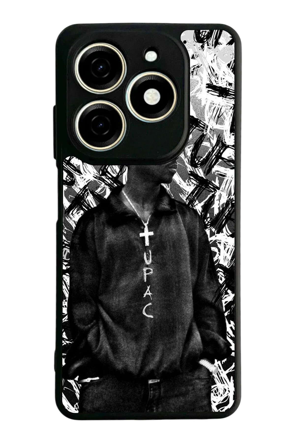 Infınıx Smart 8 Pro Uyumlu Tupac Tasarımlı Glossy Premium Kılıf