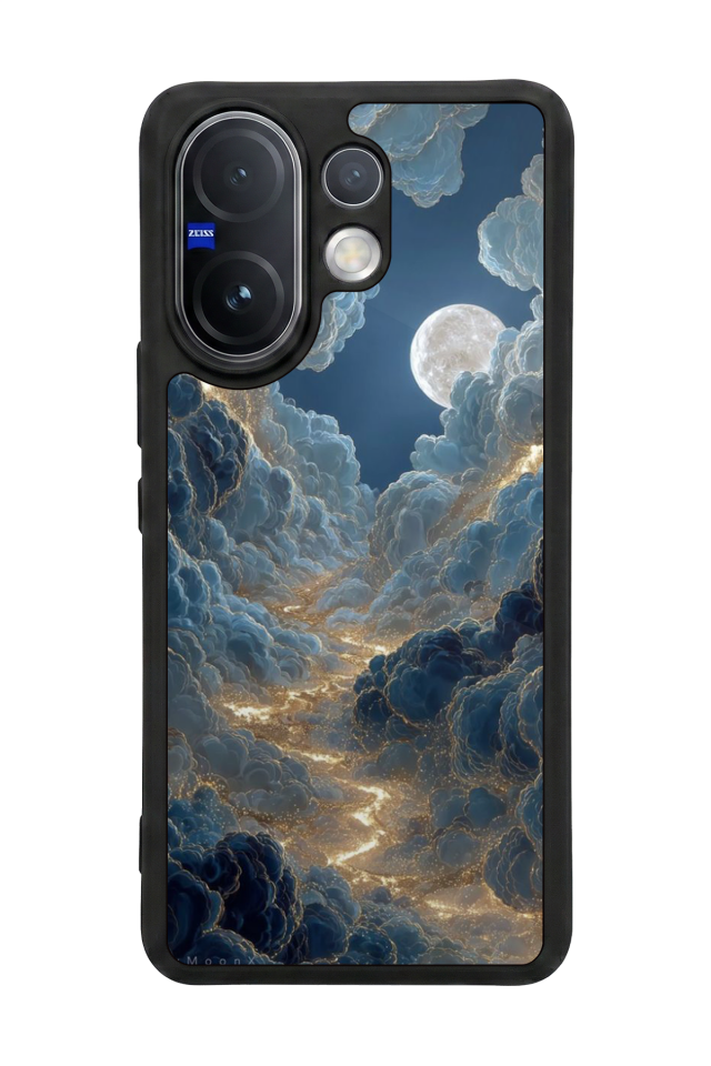Vivo V60 Uyumlu Ay Tasarımlı Glossy Premium Kılıf