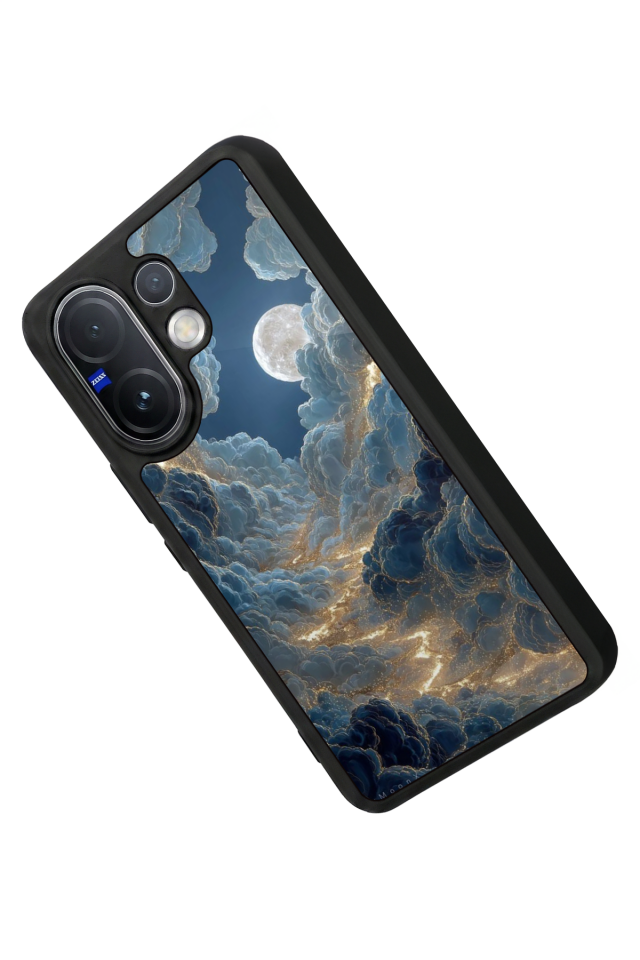 Vivo V60 Uyumlu Ay Tasarımlı Glossy Premium Kılıf