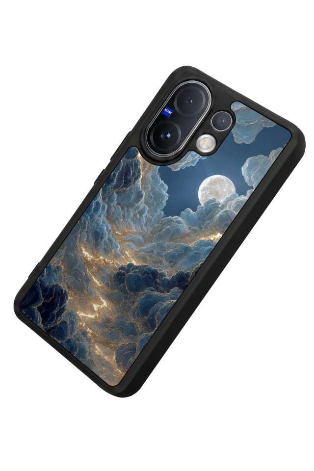 Vivo V60 Uyumlu Ay Tasarımlı Glossy Premium Kılıf