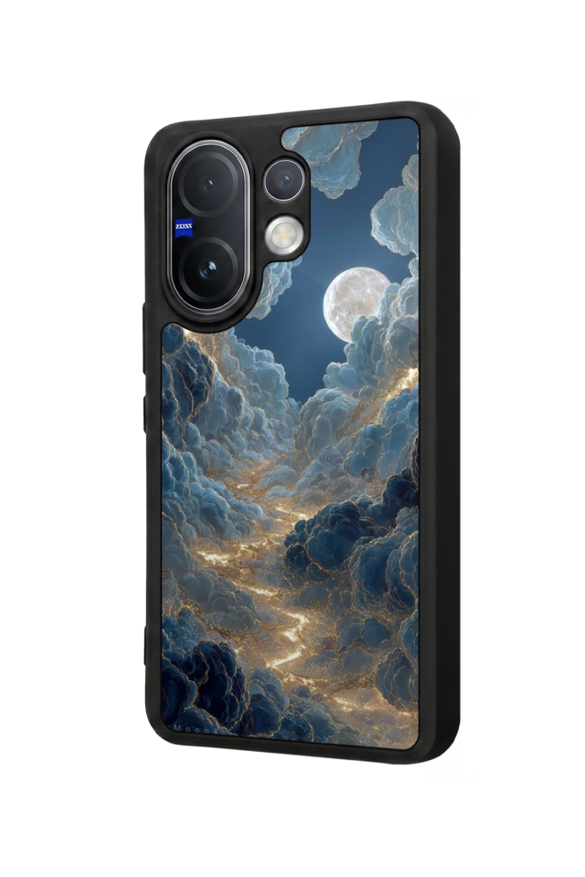 Vivo V60 Uyumlu Ay Tasarımlı Glossy Premium Kılıf
