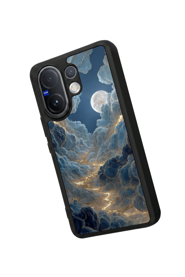 Vivo V60 Uyumlu Ay Tasarımlı Glossy Premium Kılıf