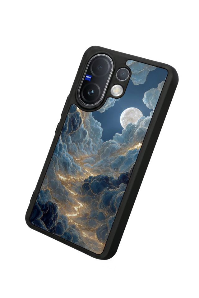 Vivo V60 Uyumlu Ay Tasarımlı Glossy Premium Kılıf