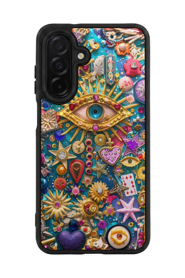 Samsung Galaxy A56 Uyumlu Göz Tasarımlı Glossy Premium Kılıf